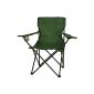 Nexos folding chairs folding chair camping chair with armrest and cup holder, dark green (garden products)