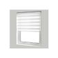 Casa Pura® double blind Day & Night with dual function - daylight translucent and darkening - in 8 sizes | White | 120x150cm