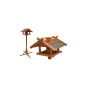 Birdhouse with a copper roof and foot brown 155 cm Aviary (Misc.)
