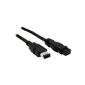 Intos Firewire 800 Cable IEEE 1394b 9 pin - 6 pin 1.8 m (personal computer)