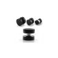 1 piece Fake Plug M69 KLA magnet earring 10mm stainless steel black anodized - no ear hole required (jewelry)