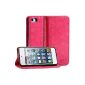 iPod Case 5, GMYLE (R) Single Pouch Case for iPod Touch 5 - Rose Red PU Leather Case Cover Flip Case (Wireless Phone Accessory)