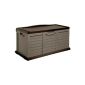 Auflagenbox / Gartenbox / cushion box XXL with seat approx 142 x 62 x 74 cm / NEW Color: mocha brown