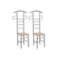 Wood valet metal chair and unique design (lot of 2)