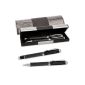LOGIC case with WRITING CARBON 2-piece ball pen and rollerball pen with desired engraving
