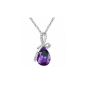 Necklace Drop The water-crystal - Dark Purple - 45 cm (Jewelry)