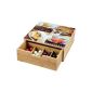 Kesper 50950 box with drawer for coffee capsules or tea bags, bamboo, Dimensions: 30 x 31 x 9.5 cm (household goods)