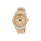 Women Rose Gold watch rhinestone accent bezel Jade LeBaum JB202735G (clock)