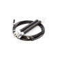 Professional Jump Rope / speed skipping rope / Jump Rope with ball bearings, adjustable in length, total length 3 m, Black / Silver - Brand Ganzoo