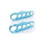 Dita Star Gel Toe Stretchers - 1 pair Wellness silicone SoftGel toe spreader for cramped feet, light blue (Health and Beauty)