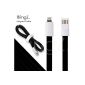 TheBlingZ.® - 1M Magnetic Travel Cable - USB for Apple iPhone 5, 5s, 5C, iPad Mini, iPad 4G, iPod Touch 5G Nano 7G - Black (Electronics)