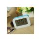Anself LED Digital Repeating Snooze Alarm activated by light Date backlight sensor temperature display (Blue) (Kitchen)