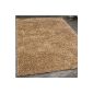 Shaggy rug, high pile shaggy Monochrome beige carpet Top Sale price: 160x230 cm