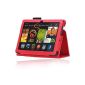 Bestwe Ultra Slim Protective Leather Flip Case Case Case for Kindle Fire HDX 7 Tablet with stand function - Multi Color Options (Kindle Fire HDX 7 Tablet, red)