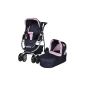Knorrtoys 90794 Combi Stroller pram / buggy two Navy and pink tones (Toy)