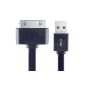 JETech® Apple Certified USB Sync and Charging Cable Data Cable Cable for iPhone 4 / 4S, iPhone 3G / 3GS, iPad 1/2/3, iPod, 1 meter (black) (accessory)