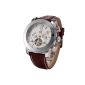 Kronen & Söhne - KS020 - Men's Watch - White Dial - Automatic Mechanical - Leather Strap (Watch)
