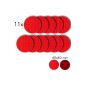 Moto King reflectors sticker, RED, 11 points A 40 mm Ø for protection & safety in the dark