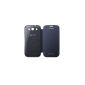 Samsung original protective screen flap / Flip Cover EFC 1G6FBECSTD (compatible with Samsung Galaxy S3 I9300) Pebble Blue (Wireless Phone Accessory)