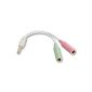 Lindy 35523 - Headset adapter cable for iPhone, iPod, HTC, Lenovo notebooks and compatible (Accessories)