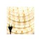 Full of Warm White light LED ribbon together - length: 3 m - with 180 LED-type 3528 - power supply included