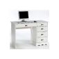 Office Multi COLETTE cupboards, drawers pine solid white stained