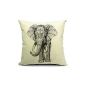 La Vogue pillowcase Cushion Cushion cover for background edge cushion 45 * 45cm Elephant (household goods)