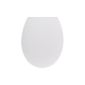 WENKO 20821100 Premium Toilet Seat Cento - lowering system, stainless steel Fix-Clip hygienic mounting, plastic - Thermoset, 37.5 x 44.5 cm, White (Kitchen)