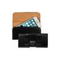 kwmobile® COVER BELT elegant leather with handy belt clip for Apple iPhone 5 / 5S / 5C Black (Wireless Phone Accessory)