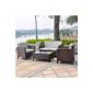 13tlg.  Deluxe Lounge Set group set garden furniture Lounge furniture wicker furniture - hand-woven - brown mix of XINRO® (garden products)