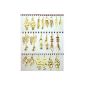 Fashion Lots 10 pairs gold hooks MixedStyles drop earring for women (Jewelry)