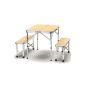 Skandika picnic Together folding table seating 4 places and 4 wood optics (Sport)