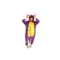 LATH.PIN® Jumpsuit Animal Cartoon Carnival Halloween Costume Cosplay Sleepsuit fleece overall pajamas pajamas Adult Unisex Kigurumi Animal Onesize (Toys)