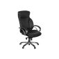 Executive chair AMSTYLE Berlin XXL up to 150 kg Leather Optics Black