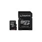 Kingston SDCX10 / 64GB micro SDHC card / SDXC Class 10 UHS-I 64GB minimum speed of 10MB / s with SD Adapter (Personal Computers)