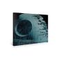 Star Wars Original licensed product - Deathstar - 100x75cm canvas print, murals, art prints as canvas picture - New and stretched on a frame - XXL images decoration for home