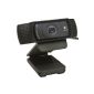 Logitech HD Pro Webcam C920 Full HD 1080p with built-in microphone supports Youtube / Twitter / Facebook Black (Accessory)