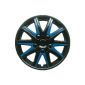 Sakura Comet wheel covers, 14-inch, Blue - Set of 4 (Automotive)