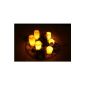 6x LED Candle flameless LED candles made of real wax diameter: 5 cm 5 cm / 5 cm 7.5 cm / 5 cm & 10 cm high (without decoration) (Electronics)