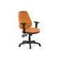 Hjh Zenit Pro Office Office swivel chair - Micro Velour Fabric - Orange (Kitchen)