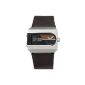Fossil Gents Watch Analogue - Digital leather brown trend JR9121 Fuel (clock)