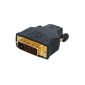 HDMI Female Adapter - DVI-D 24 + 1 pin male 24k gold contacts (Accessory)