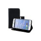 kwmobile® elegant leather case with magnetic closure LG F70 function and support Black (Electronics)