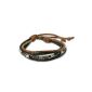 Silver Dream Black leather bracelet with brown cords surfer bracelet leather bracelet leather LA1237S (jewelry)