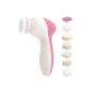 PIXNOR P2016 Portable 7-in-1 facial cleaning equipment Brushes for Women & Men - deep cleansing of the skin - Natural Anti-Aging - Microdermabrasion Cleanser Set - exfoliating dead skin cells - Stimulate collagen - Beauty Care Massager Facial Massager (Pink) (Health and Beauty)