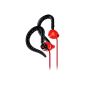 Yurbuds by JBL Focus 200 behind-the-ear sports headphones sweat resistant in-ear with a flexible earhook - Red / Black (Electronics)