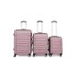 Twin wheels 3 tlg.2088 Reisekofferset suitcase luggage trolley hard shell in XL-LM in 14 colors (Luggage)