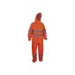 High visibility rain suit (jacket and trousers), size M, color fluorescent orange (EN471 class 3: 2), completely waterproof (Misc.)
