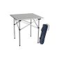 GRIZZLY PYLE® Camping table, aluminum, 70x70x70cm, incl. Carrying case (garden products)