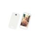 White Silicone Case Cover Wiko Cink Peax - Protector Case + 2 Membrane screen protection films (Electronics)